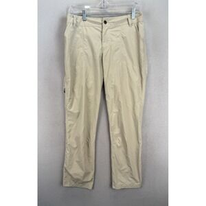 Columbia Women's 6 Beige 100% Nylon Rolled Tabs Lightweight Outdoor Hiking Pants